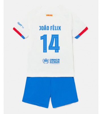 Barcelona Joao Felix #14 Udebanesæt Børn 2023-24 Kort ærmer (+ korte bukser)